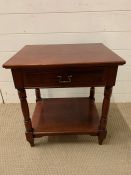 A small square occasional table with drawer (H55cm W51cm D40cm)