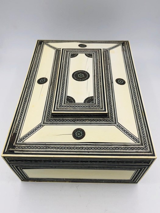 An Anglo Indian Ivory Sewing Box Circa 1880