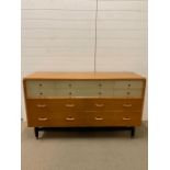 A Mid Century G-Plan sideboard (H87cm W150cm D46cm)