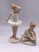 Two Royal Doulton China figures Ballet Shoes and Little Ballerina