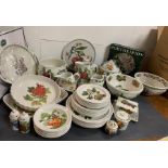 A Pomonia Portmeirion china dinner service plates, oven dishes, tableware, etc