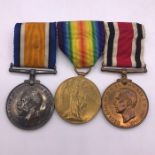 WWI Medal Trio awarded to 212431 GNR J Edge RA comprising British War Medal, Victory Medal,