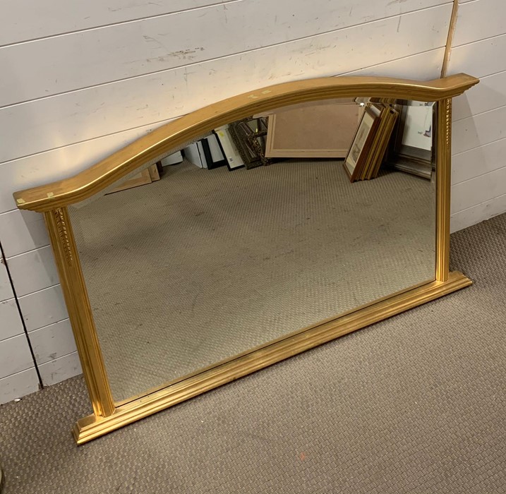 A gilt framed mantle mirror (122cm x 78cm)