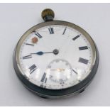 A Silver pocket watch AF