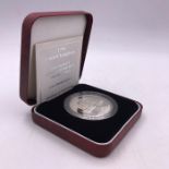 A 1996 United Kingdom Her Majesty Queen Elizabeth II 70th Birthday Silver Proof Crown (£5 Coin)