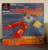 An advertising board for PlayStation "Wipeout" 2097 (50cm x 50cm)