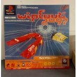 An advertising board for PlayStation "Wipeout" 2097 (50cm x 50cm)