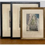 After André Collot (1897-1976) French, a set of three coloured prints from "Mémoires de Casanova",