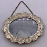 A silver frame and back mirror, marked 900 and makers mark SK