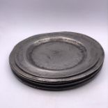 Six Pewter plates with various makers and marks