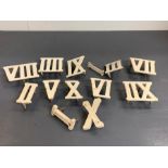 A selection of Vintage metal Roman numerals (two wooden)