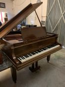 A mahogany upright Vandemar piano, Reg No 473234 stamped to front