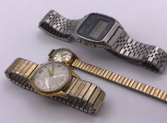 Three wristwatches, various makers and conditions