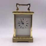 A Weiss Brass Carriage Clock