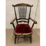An oak bobbin chair