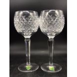 A Pair of Waterford, as new, wine glasses