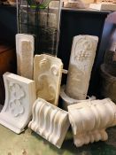 A Selection of Vintage Decorative plaster Mouldings