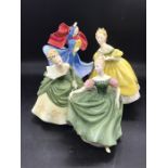 A selection of Four Royal Doulton figures to include, Sophie, Michele, Soiree and The Last Waltz