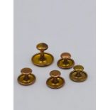 A Selection of 5 9ct gold shirt studs (3.2g)