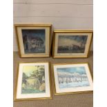A group of four prints after Peter Kettle, depicting Covent Garden places, signed and numbered 24 of
