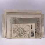 A group of nine prints and engravings depicting Windsor and Eton, comprising "View of the collage of