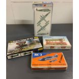 A selection of four boxed various model kits to include, Tower Trams, Nieuport Delage Nid 622,