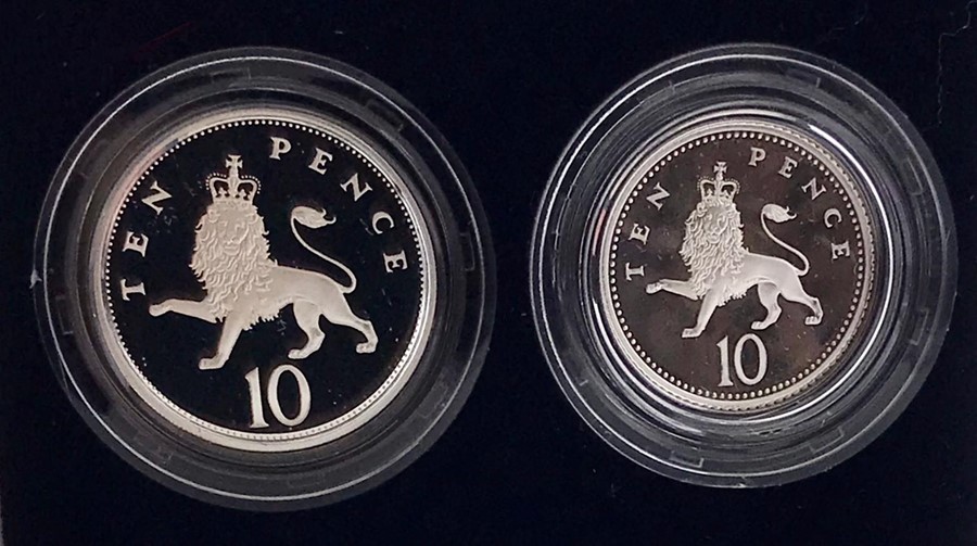 A Boxed two 10p coin Silver Proof pack, Old 10p and New 10p. - Image 3 of 3