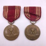 Two US Army WWII Good Conduct Medals