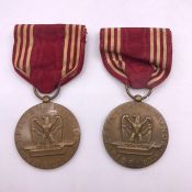 Two US Army WWII Good Conduct Medals