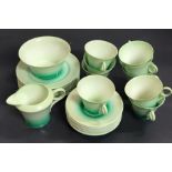 A selection of Shelley tea service Reg No 781613 to include, nine cups and saucers, nine side