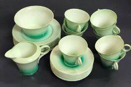 A selection of Shelley tea service Reg No 781613 to include, nine cups and saucers, nine side