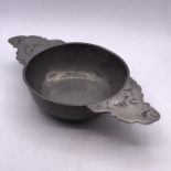 A Pewter with porringer, approx 61/2 inch by 2 inch depth
