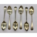 Six hallmarked silver teaspoons by James Deakin & Sons