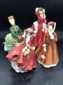 A selection of Four Royal Doulton figures to include, Grace, Julia, Ellen and Top of the Hill