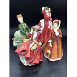 A selection of Four Royal Doulton figures to include, Grace, Julia, Ellen and Top of the Hill