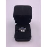 A Vintage Sapphire Half Hoop Ring 2.20 CT total