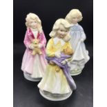 A selection of three Royal Doulton figures to include, Hope, Charity and Faith