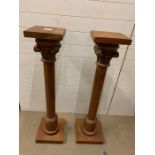 A Pair of column supports for the pulpit of Munster Park Church Fulham ( demolished c.1971), the