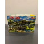 A boxed 1/35 ICM IT-28 Bridge Layer Tank model kit