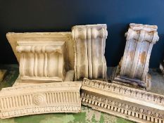 A Selection of Vintage Decorative plaster Mouldings