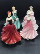 A selection of Four Royal Doulton figures to include, Sarah, Choloe, Red Red Rose and Pretty Ladies