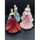 A selection of Four Royal Doulton figures to include, Sarah, Choloe, Red Red Rose and Pretty Ladies