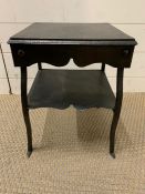 A small metal occasional table (H36cm W28cmsq)