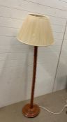 A Chinese simulated bamboo hardwood floor standing lamp