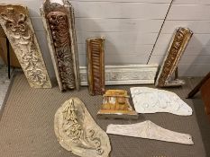 A Selection of Vintage Decorative plaster Mouldings