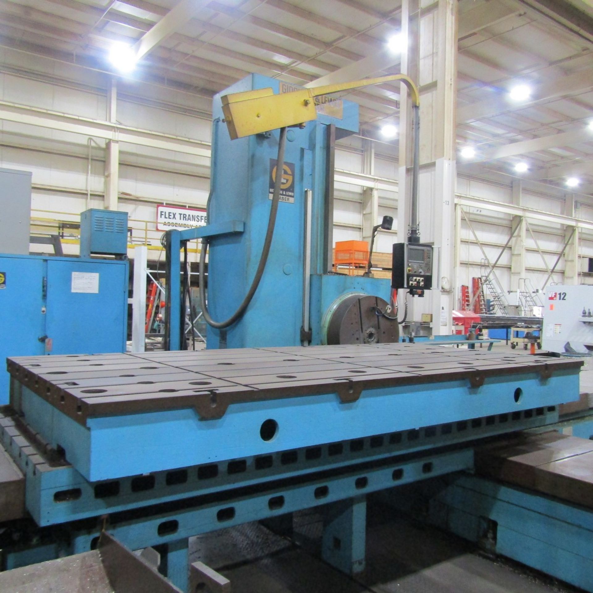 Giddings & Lewis Fraser 5 in. Bar Model A-1308 Table Type CNC Horizontal Boring Machine, S/N: - Image 5 of 16