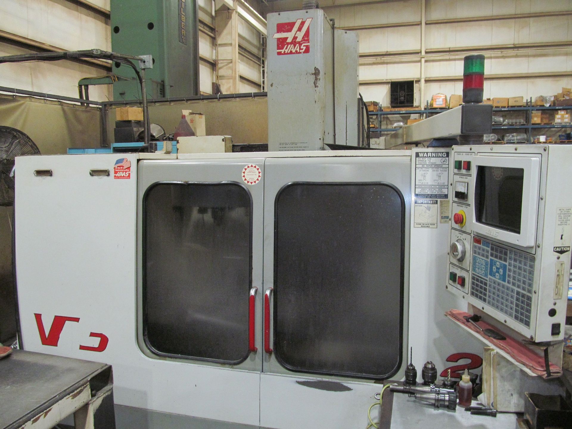 Haas 3-Axis Model VF-3 CNC Vertical Machining Center, S/N: 19307 (1999); with Haas CNC Controls,