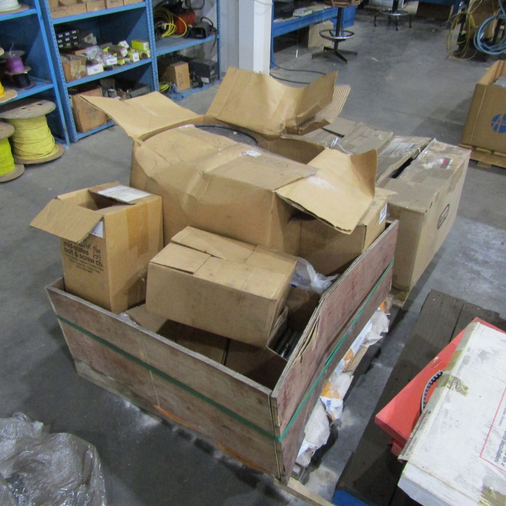 Lot - (4) Pallets of Assorted Spare Parts to Include: Urethane Belts, (2) Air Receiving Tanks, Epoxy - Image 3 of 6