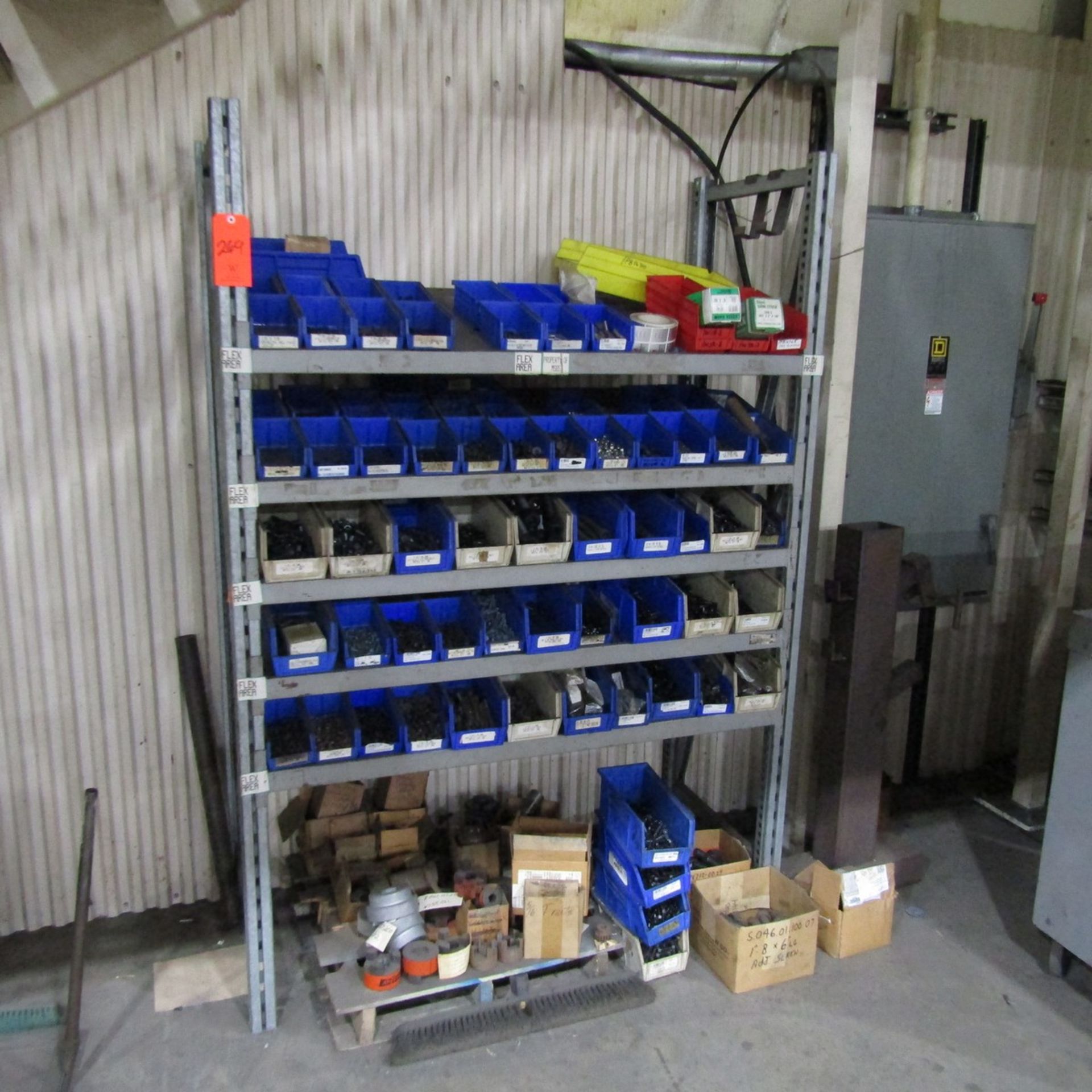 5-Tier Shelving Unit with Assorted Nuts and Bolts