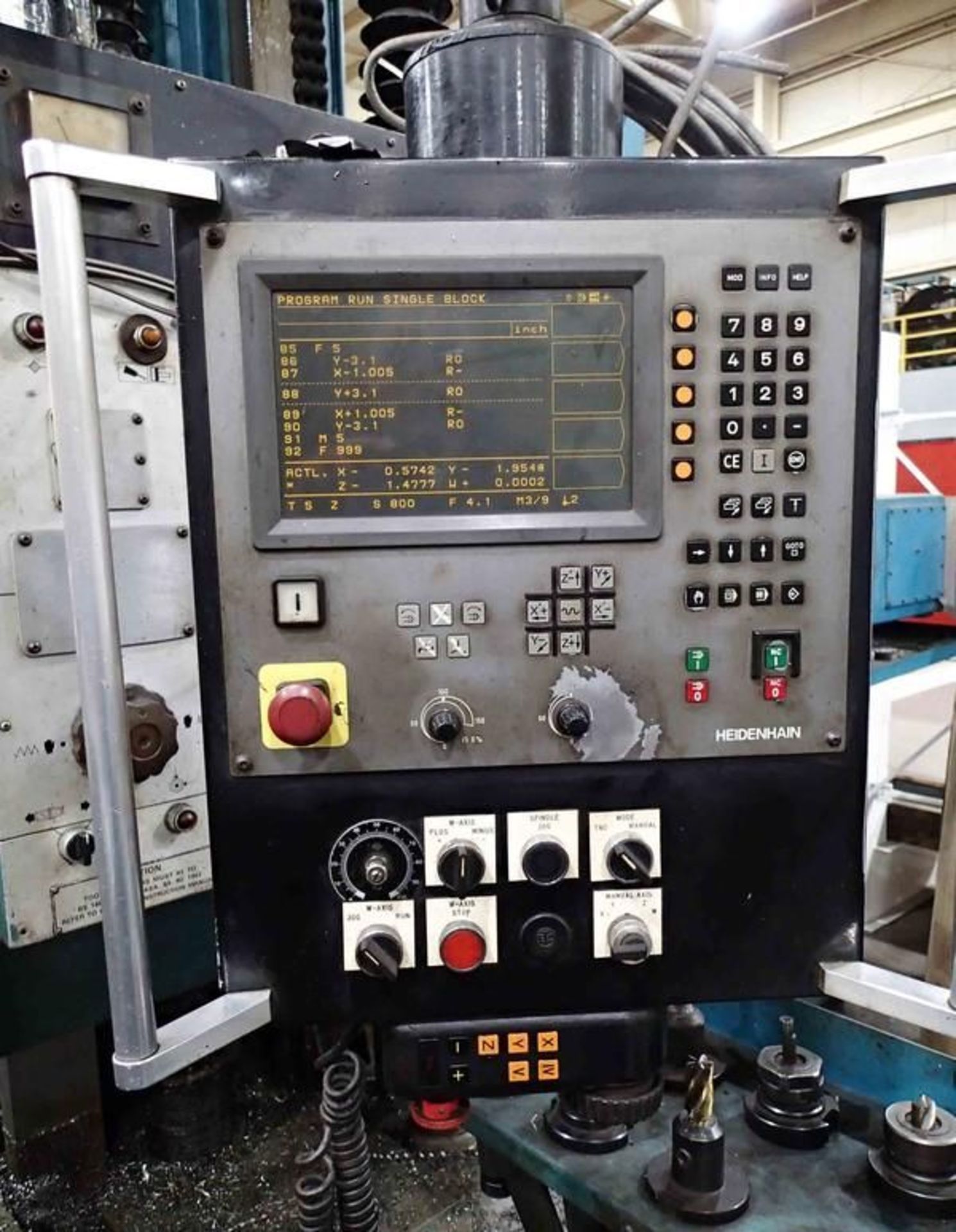 Giddings & Lewis Fraser 5 in. Bar Model A-1308 Table Type CNC Horizontal Boring Machine, S/N: - Image 3 of 16